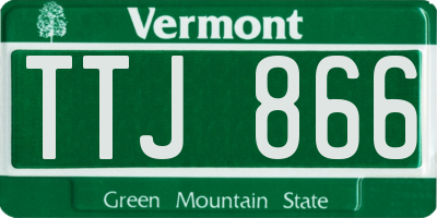 VT license plate TTJ866
