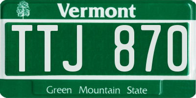 VT license plate TTJ870