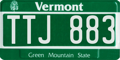 VT license plate TTJ883