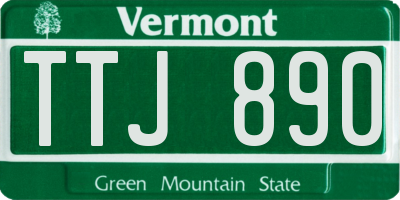 VT license plate TTJ890