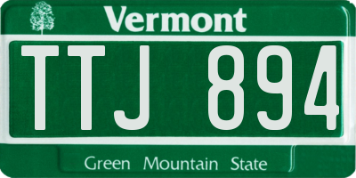 VT license plate TTJ894