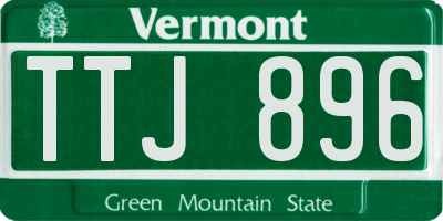 VT license plate TTJ896