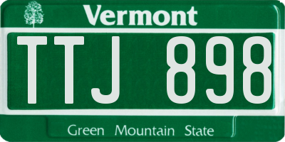 VT license plate TTJ898