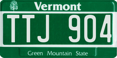 VT license plate TTJ904