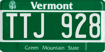 VT license plate TTJ928