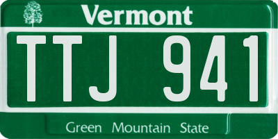 VT license plate TTJ941