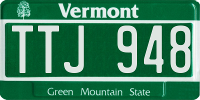VT license plate TTJ948