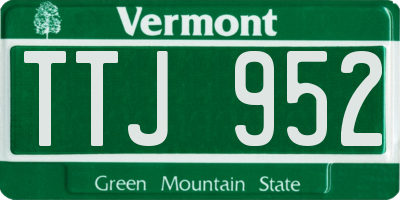VT license plate TTJ952