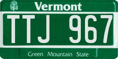 VT license plate TTJ967