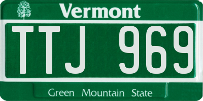 VT license plate TTJ969