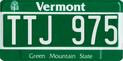 VT license plate TTJ975
