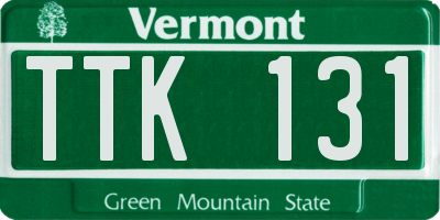 VT license plate TTK131