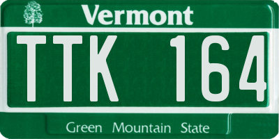 VT license plate TTK164