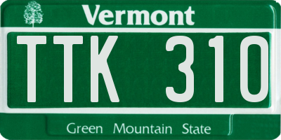 VT license plate TTK310