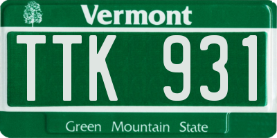 VT license plate TTK931