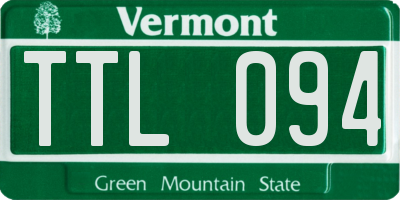 VT license plate TTL094