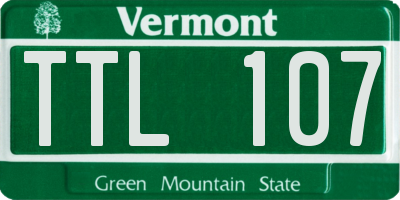 VT license plate TTL107