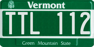 VT license plate TTL112