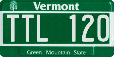 VT license plate TTL120