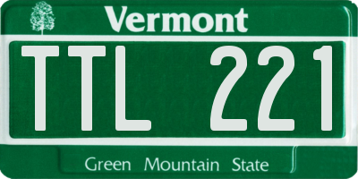 VT license plate TTL221