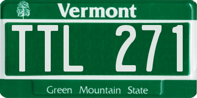 VT license plate TTL271