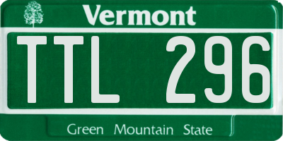 VT license plate TTL296