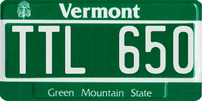 VT license plate TTL650