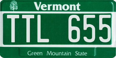 VT license plate TTL655