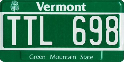 VT license plate TTL698