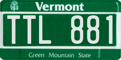 VT license plate TTL881