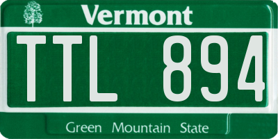 VT license plate TTL894