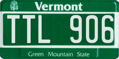 VT license plate TTL906