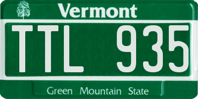 VT license plate TTL935
