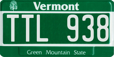 VT license plate TTL938