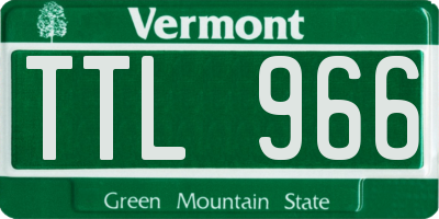 VT license plate TTL966