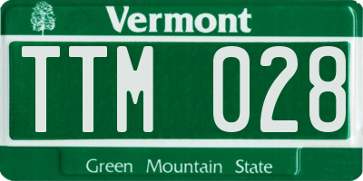 VT license plate TTM028