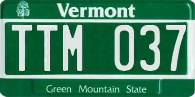 VT license plate TTM037