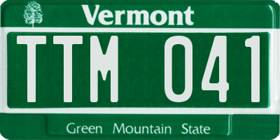 VT license plate TTM041