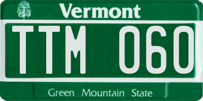 VT license plate TTM060