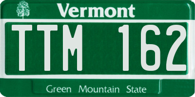 VT license plate TTM162
