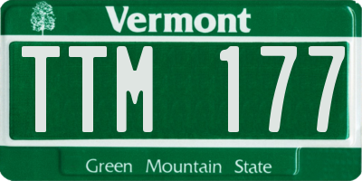 VT license plate TTM177