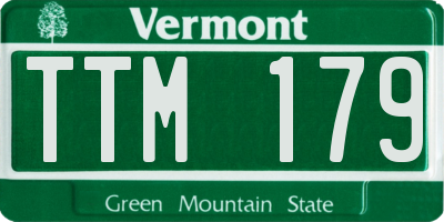 VT license plate TTM179