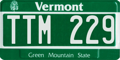 VT license plate TTM229