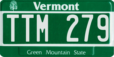 VT license plate TTM279