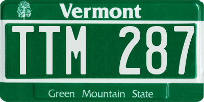 VT license plate TTM287