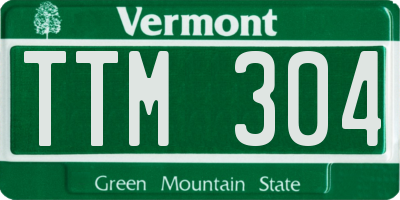 VT license plate TTM304