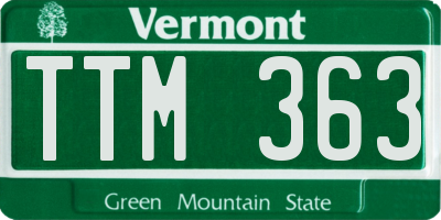 VT license plate TTM363