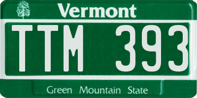 VT license plate TTM393