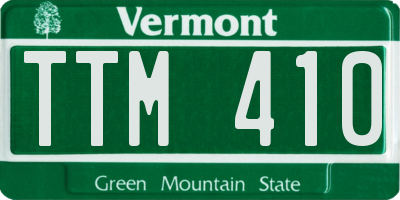 VT license plate TTM410