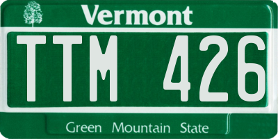 VT license plate TTM426